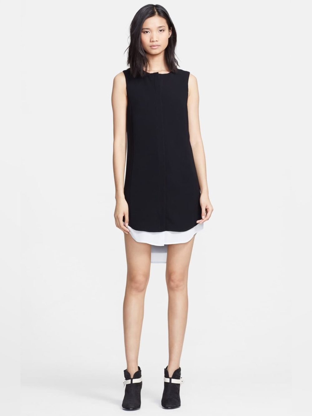 rag & bone • black longtail shirt dress
